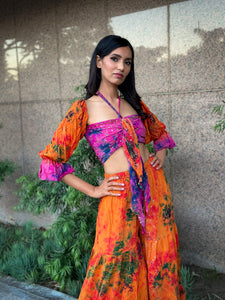 Tropical Mimosa Sharara Pants Set