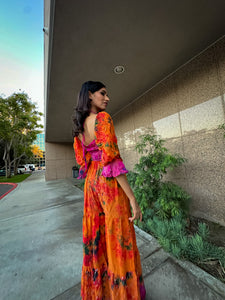 Tropical Mimosa Sharara Pants Set