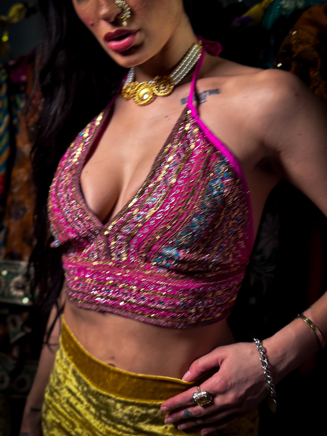 Pink Lotus halter top