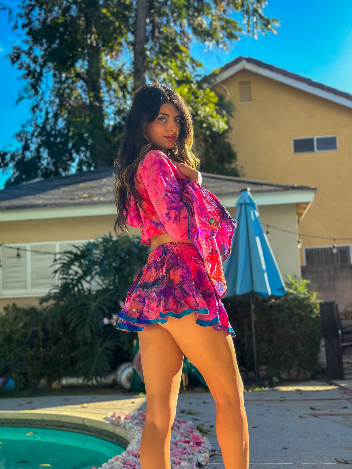 Cosmic Mimosa Micro Mini Gehr Skirt Set