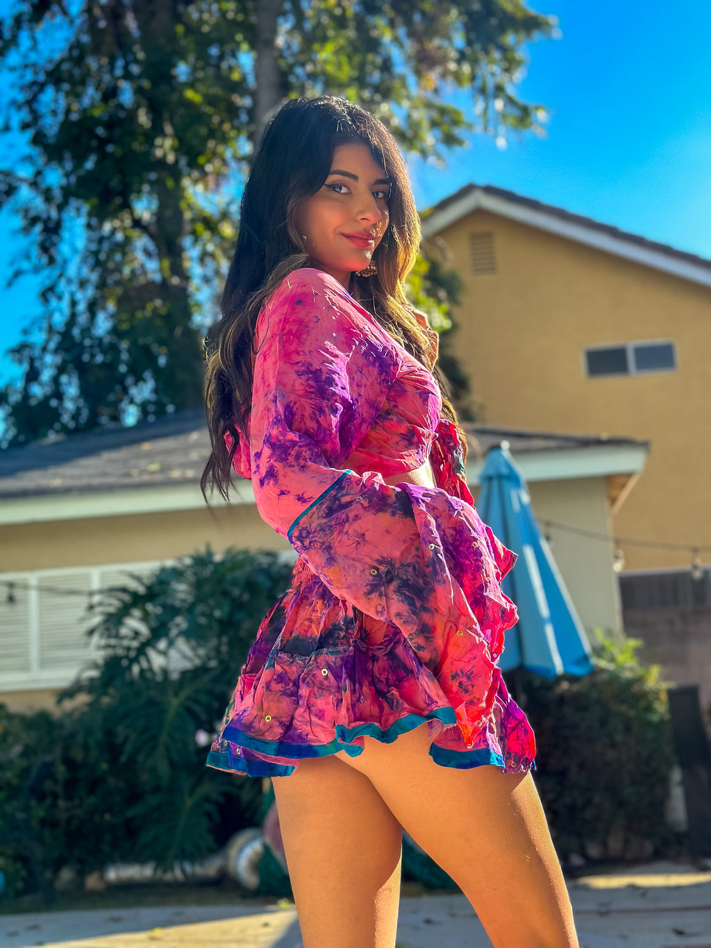 Cosmic Mimosa Micro Mini Gehr Skirt Set
