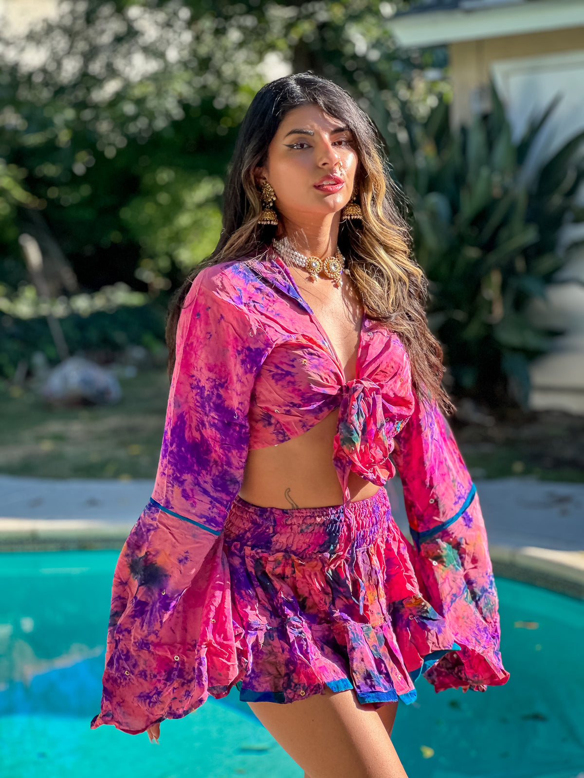 Cosmic Mimosa Micro Mini Gehr Skirt Set