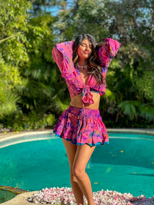 Cosmic Mimosa Micro Mini Skirt Set