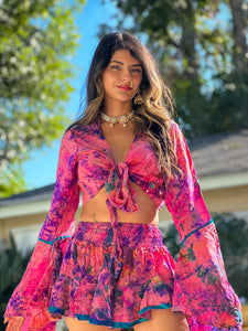 Cosmic Mimosa Micro Mini Skirt Set