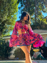Load image into Gallery viewer, Cosmic Mimosa Micro Mini Skirt Set

