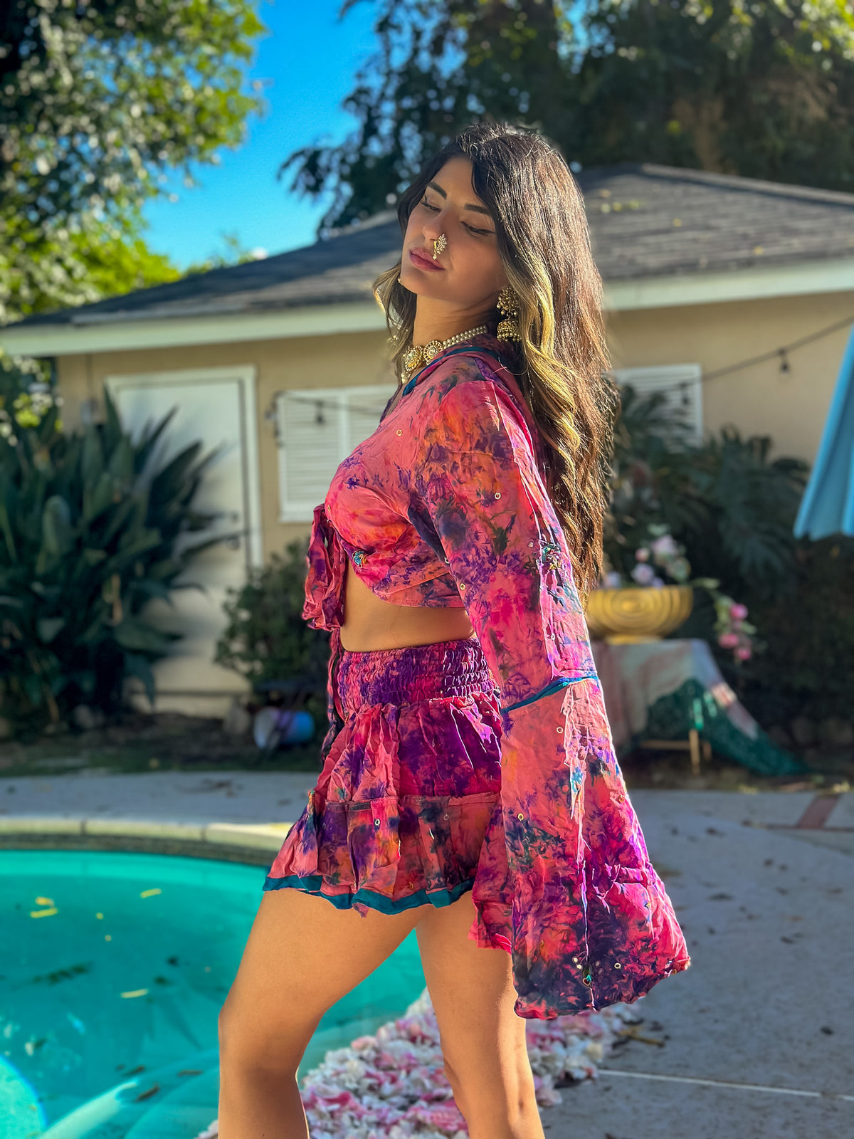 Cosmic Mimosa Micro Mini Gehr Skirt Set