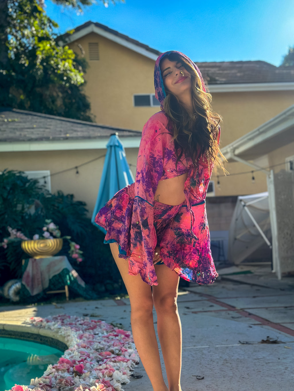 Cosmic Mimosa Micro Mini Gehr Skirt Set