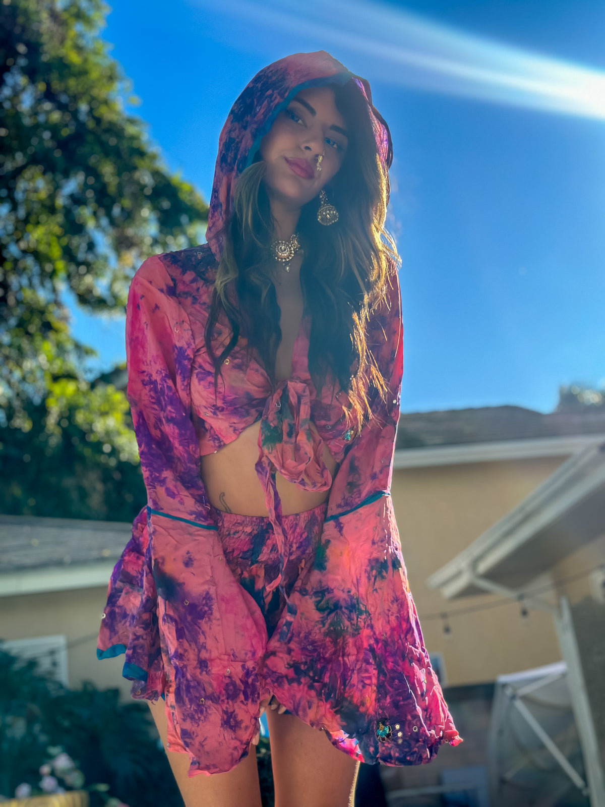 Cosmic Mimosa Micro Mini Gehr Skirt Set