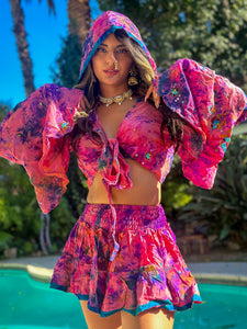 Cosmic Mimosa Micro Mini Skirt Set