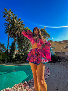 Cosmic Mimosa Micro Mini Skirt Set