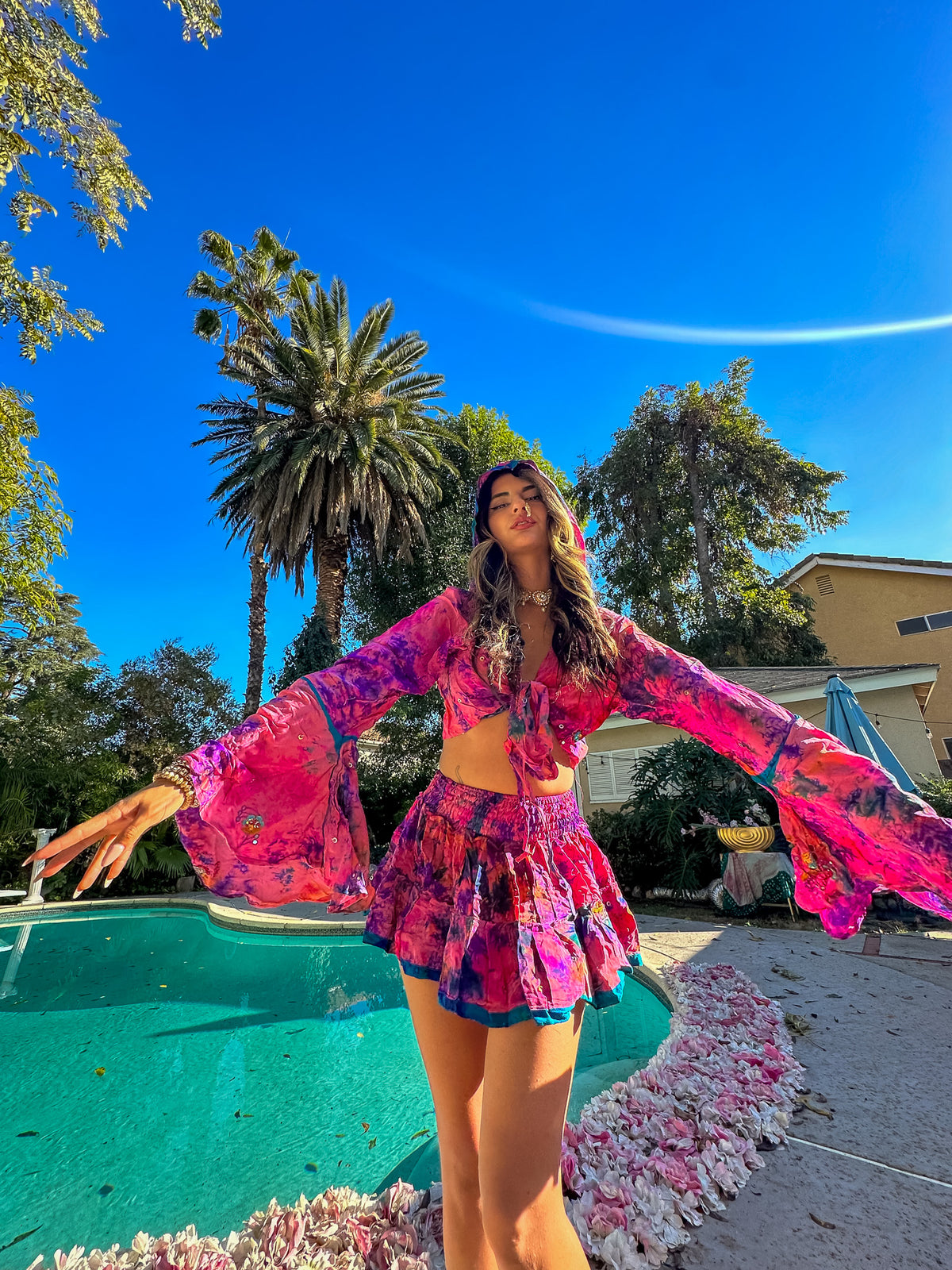 Cosmic Mimosa Micro Mini Gehr Skirt Set