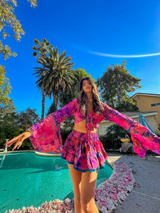 Cosmic Mimosa Micro Mini Skirt Set