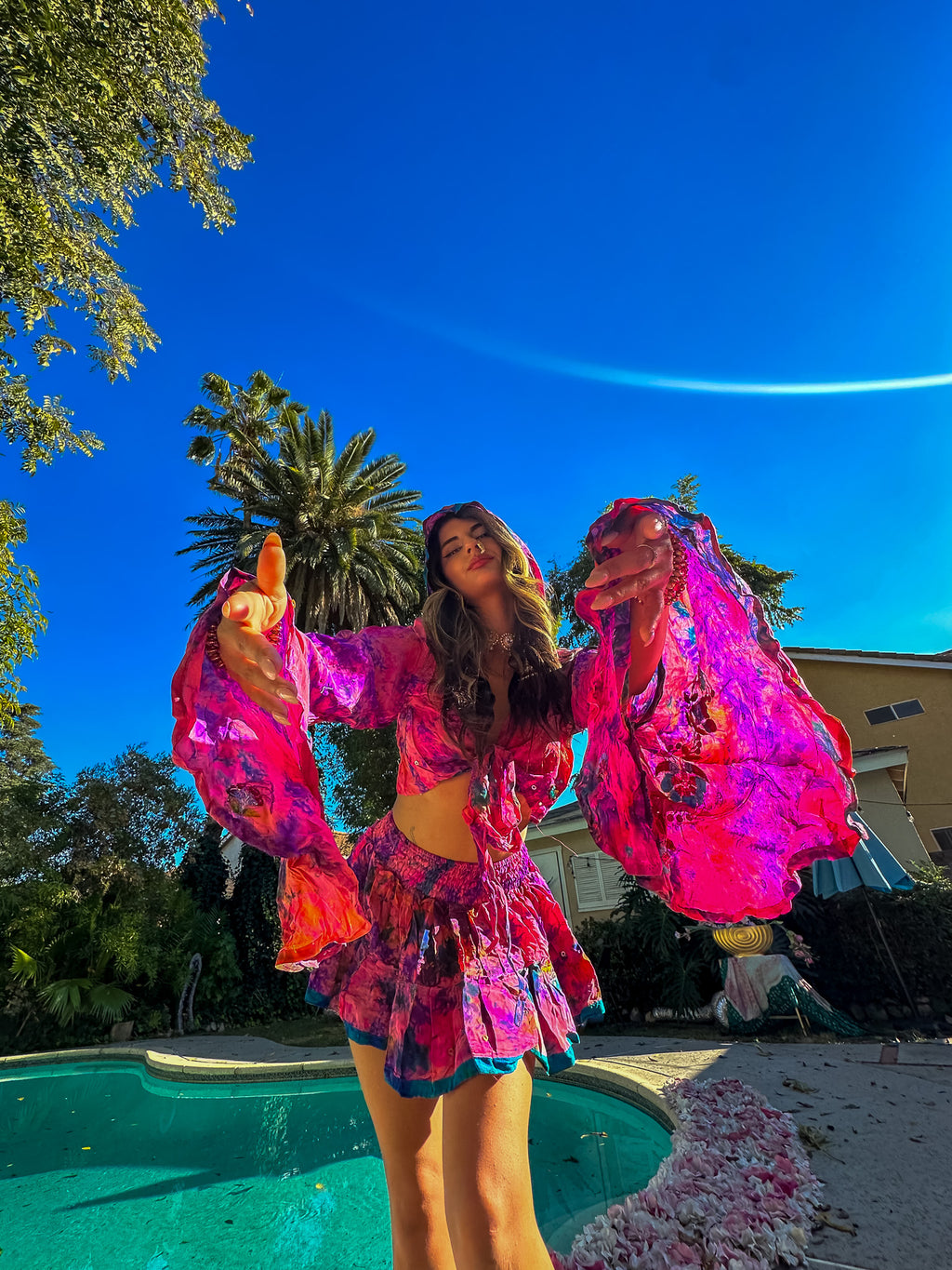 Cosmic Mimosa Micro Mini Gehr Skirt Set