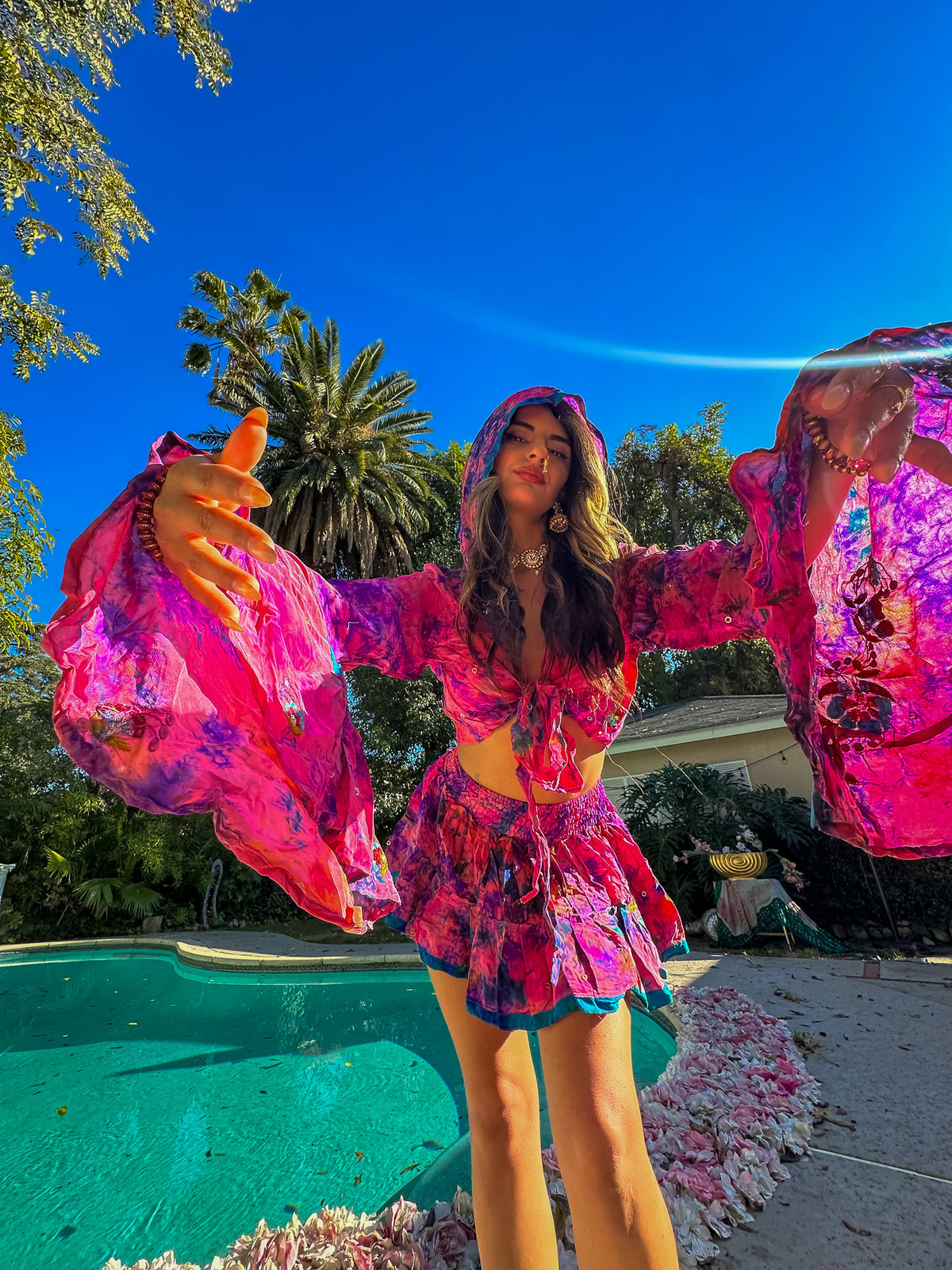 Cosmic Mimosa Micro Mini Gehr Skirt Set
