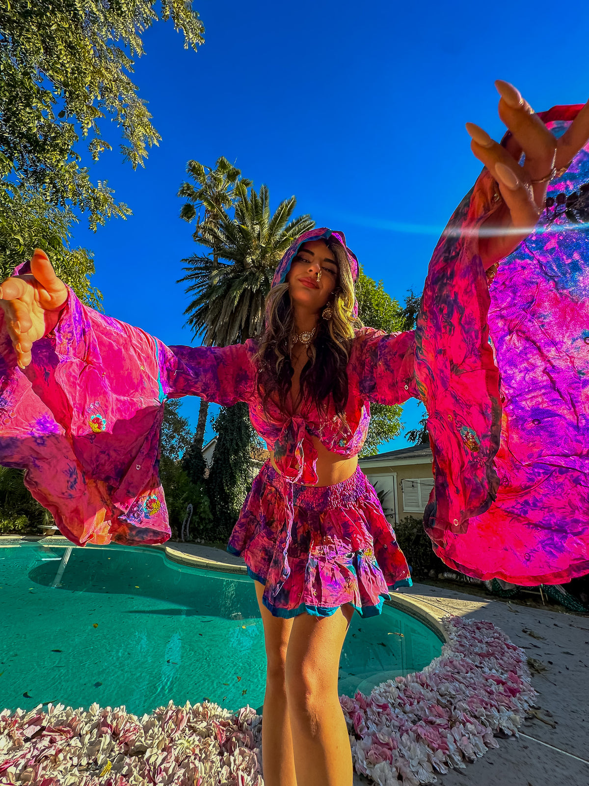 Cosmic Mimosa Micro Mini Gehr Skirt Set