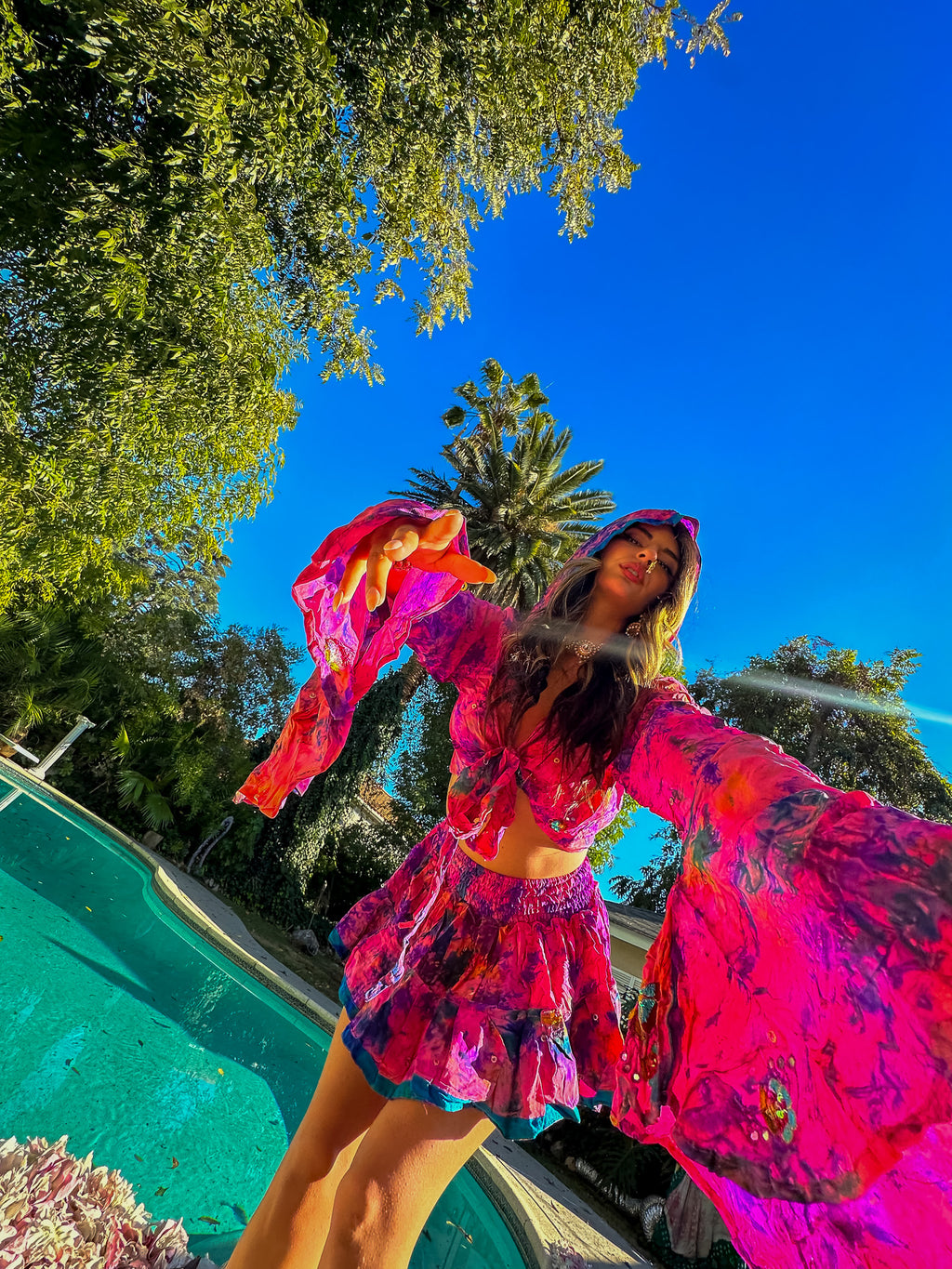 Cosmic Mimosa Micro Mini Gehr Skirt Set