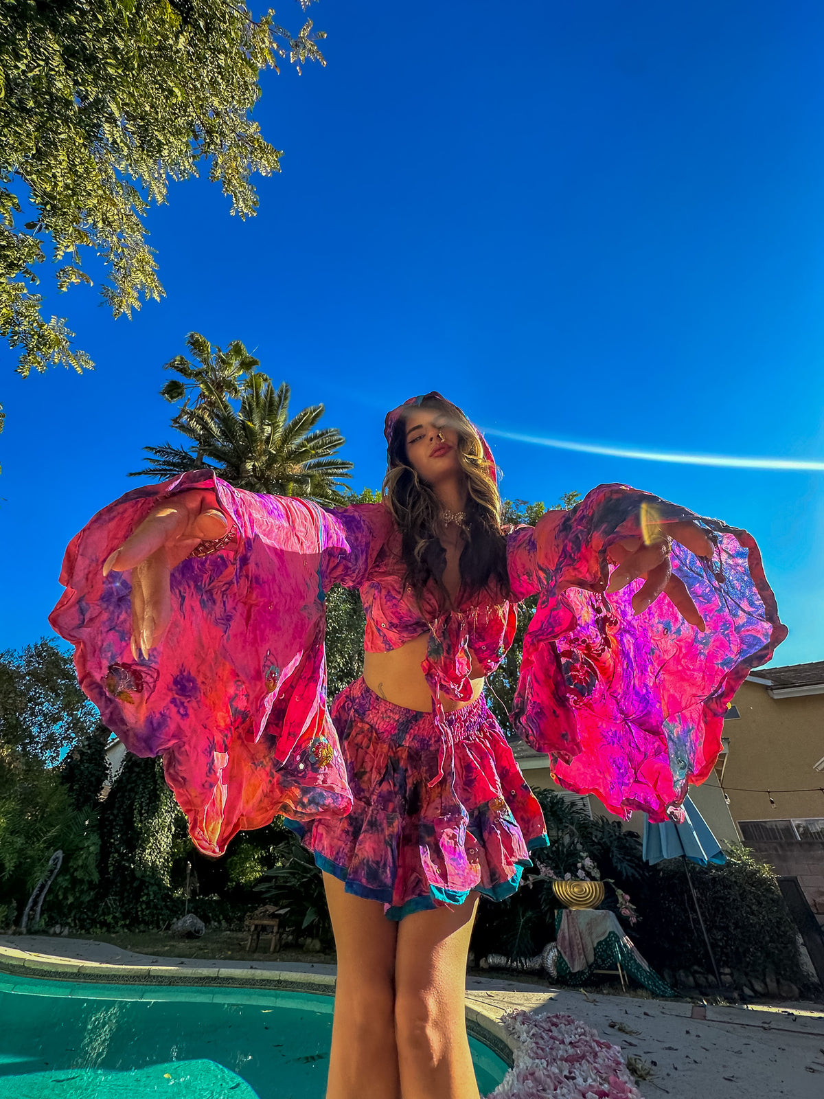 Cosmic Mimosa Micro Mini Gehr Skirt Set