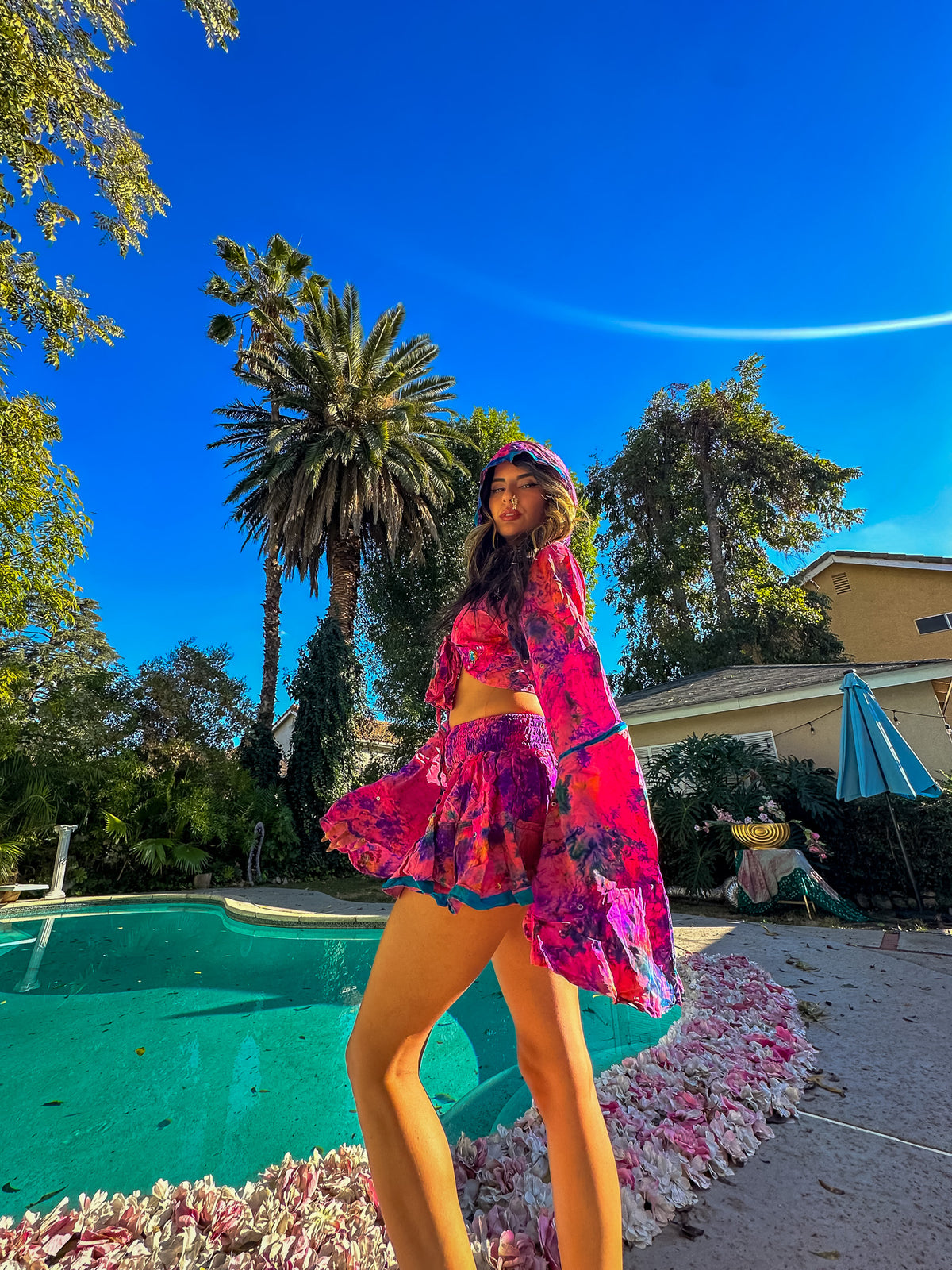 Cosmic Mimosa Micro Mini Gehr Skirt Set