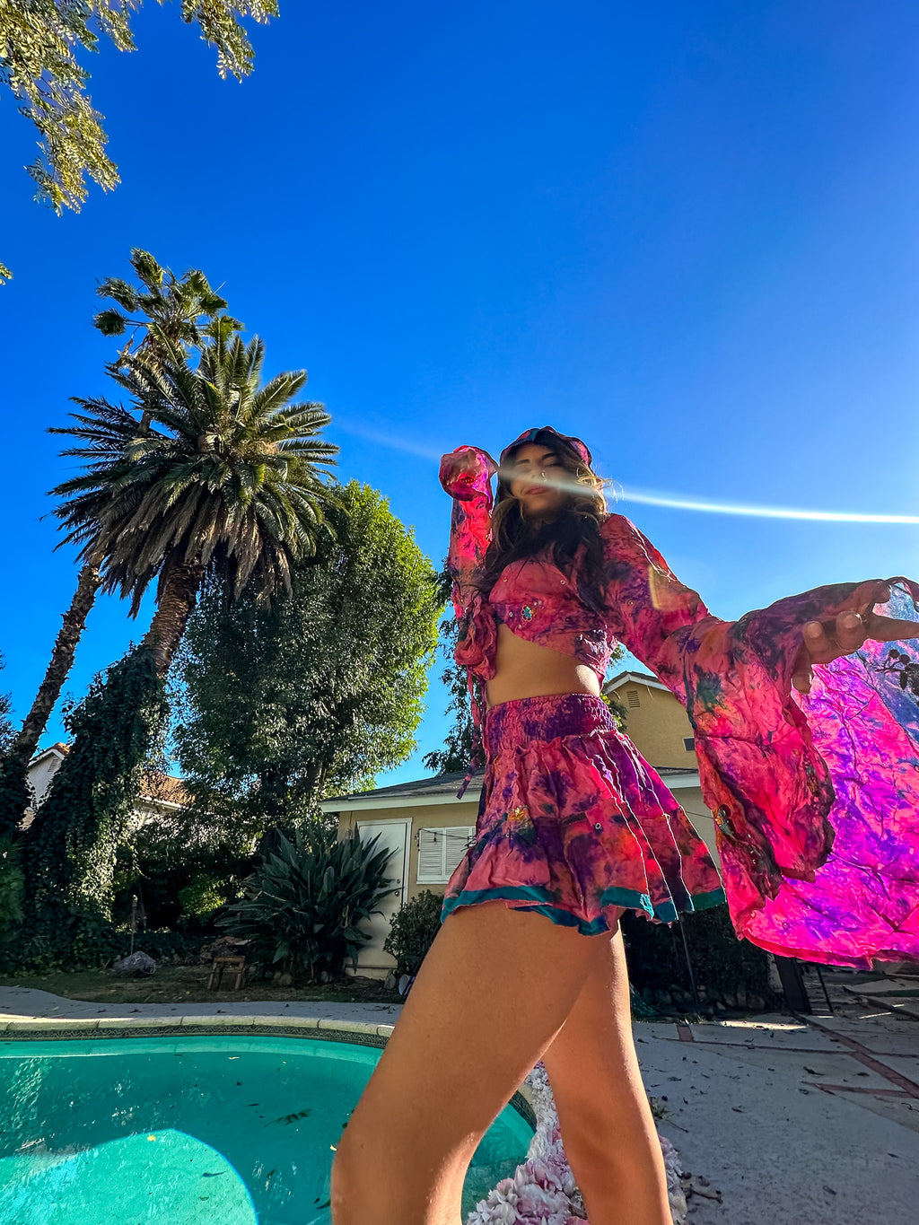 Cosmic Mimosa Micro Mini Gehr Skirt Set
