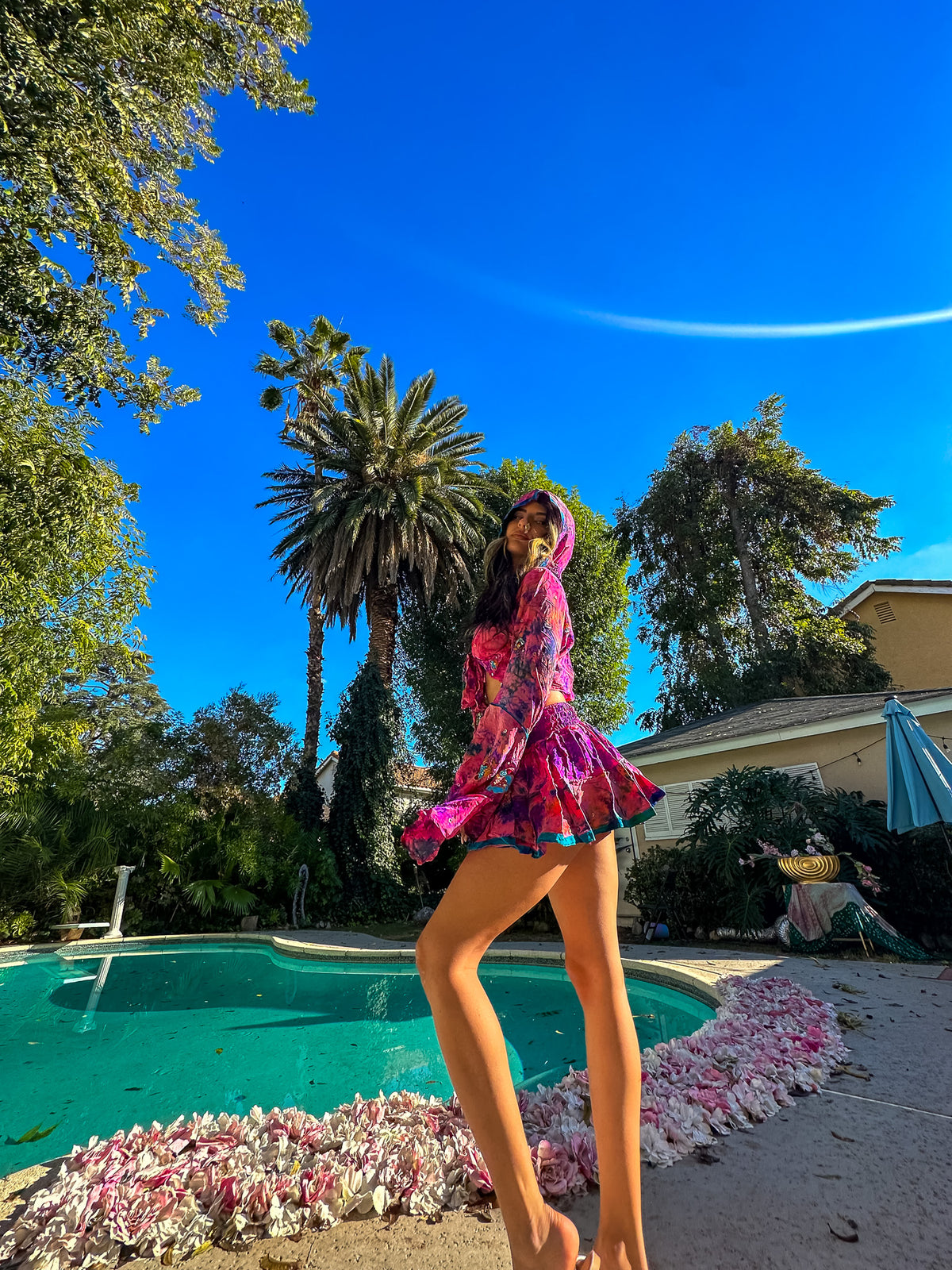 Cosmic Mimosa Micro Mini Gehr Skirt Set