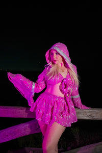 Rose Quartz Rising Micro Mini Skirt Set