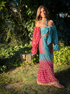 Royal Esmeralda Sharara Pants Set