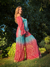 Load image into Gallery viewer, Royal Esmeralda Sharara Pants Set
