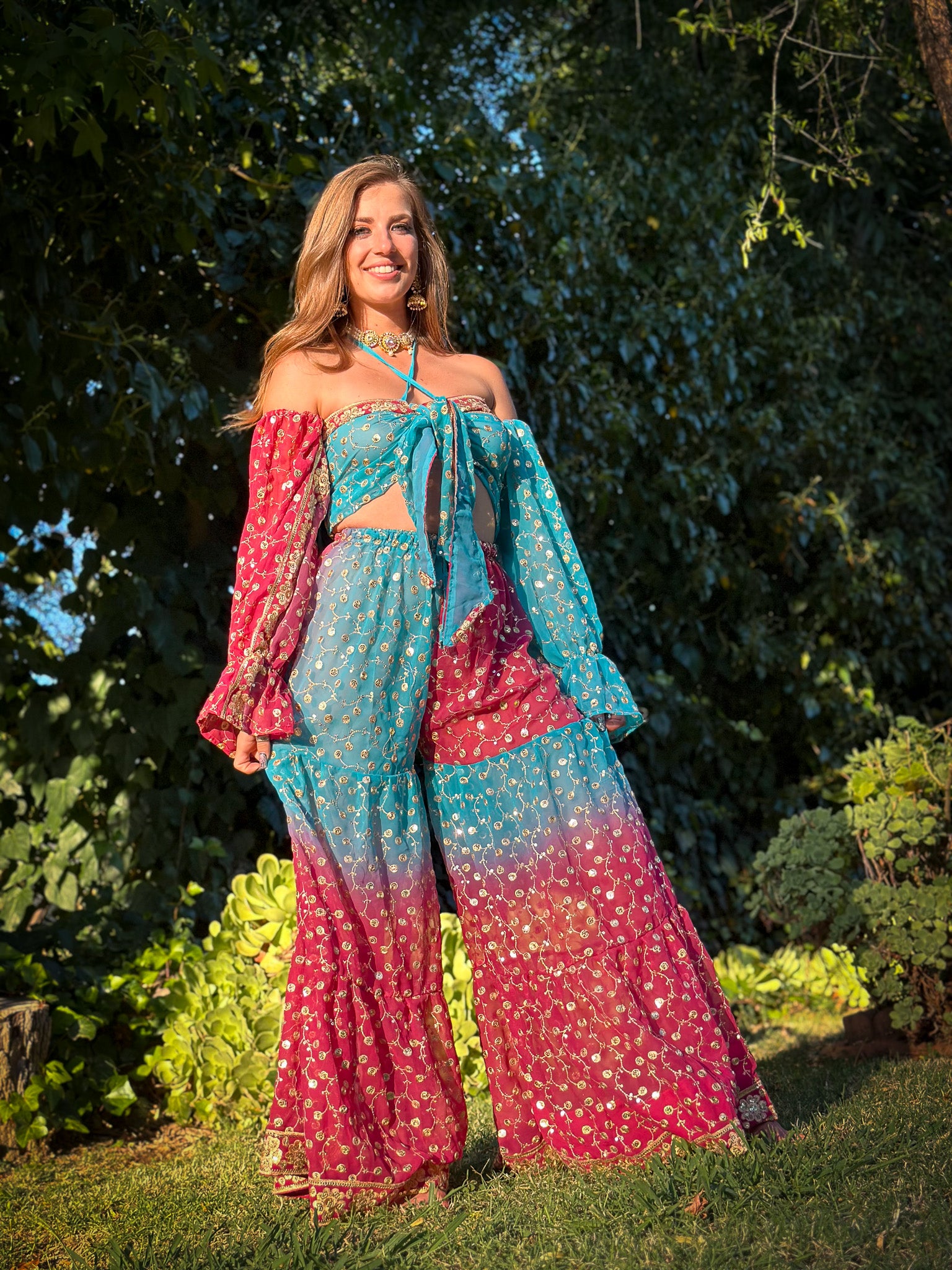 Love Ocean Sharara Pants Set