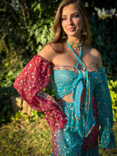 Load image into Gallery viewer, Royal Esmeralda Sharara Pants Set
