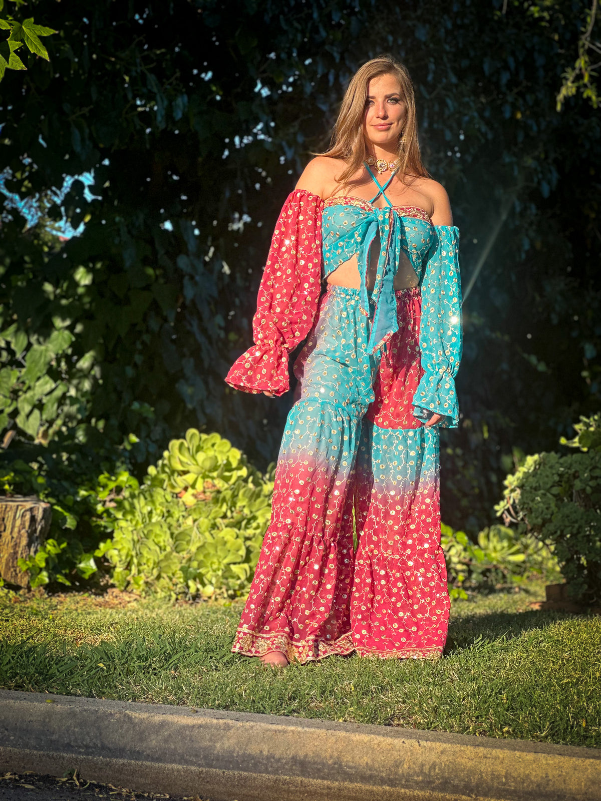 Love Ocean Sharara Pants Set