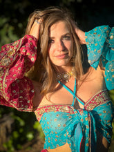 Load image into Gallery viewer, Royal Esmeralda Sharara Pants Set
