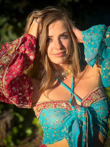 Royal Esmeralda Sharara Pants Set