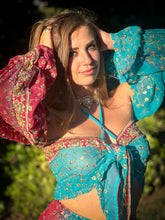 Load image into Gallery viewer, Royal Esmeralda Sharara Pants Set
