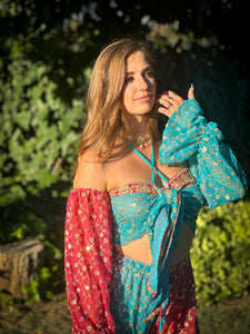 Royal Esmeralda Sharara Pants Set