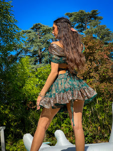 Divine goddess micro Mini skirt Set