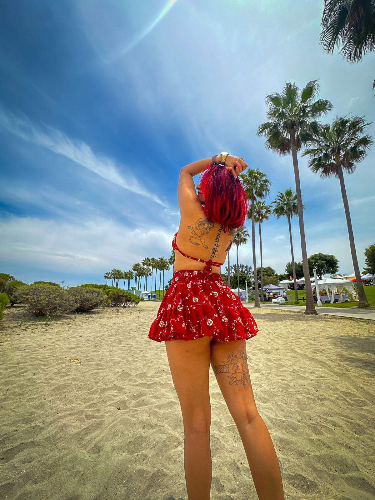 Rose Rani Micro Mini Gehr Skirt Set