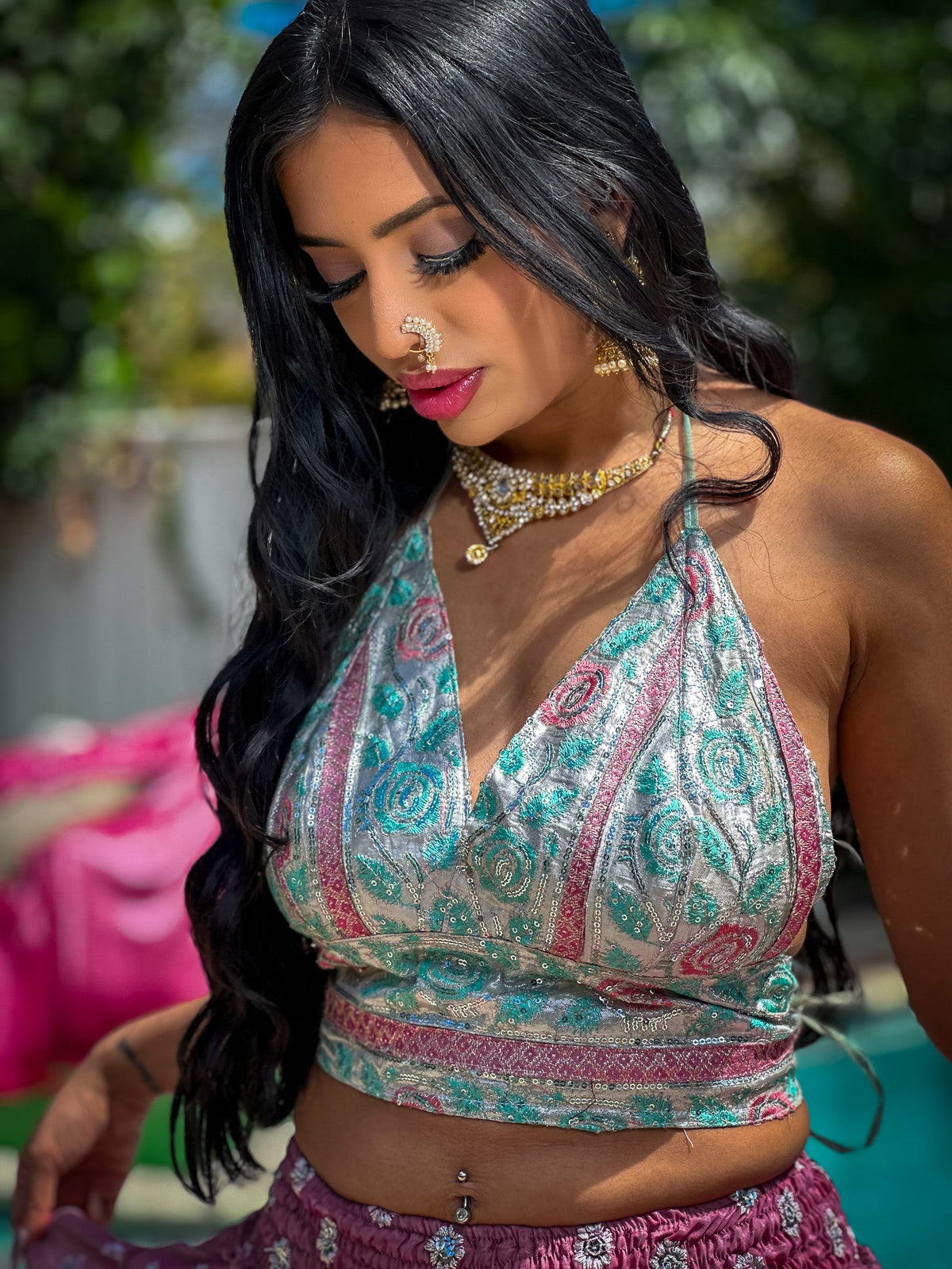 Diamond Rose Micro Mini Gehr Skirt