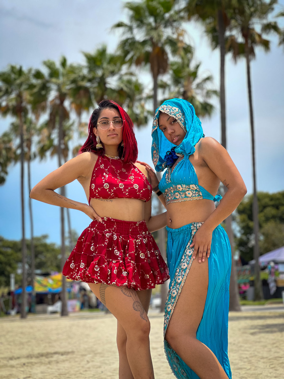 Rose Rani Micro Mini Gehr Skirt Set
