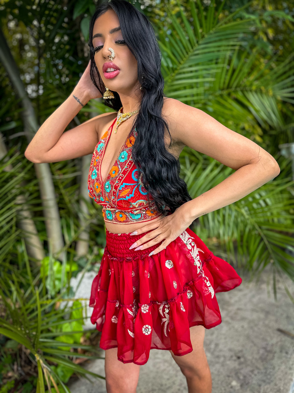 Fire Heart Micro Mini Gehr Skirt