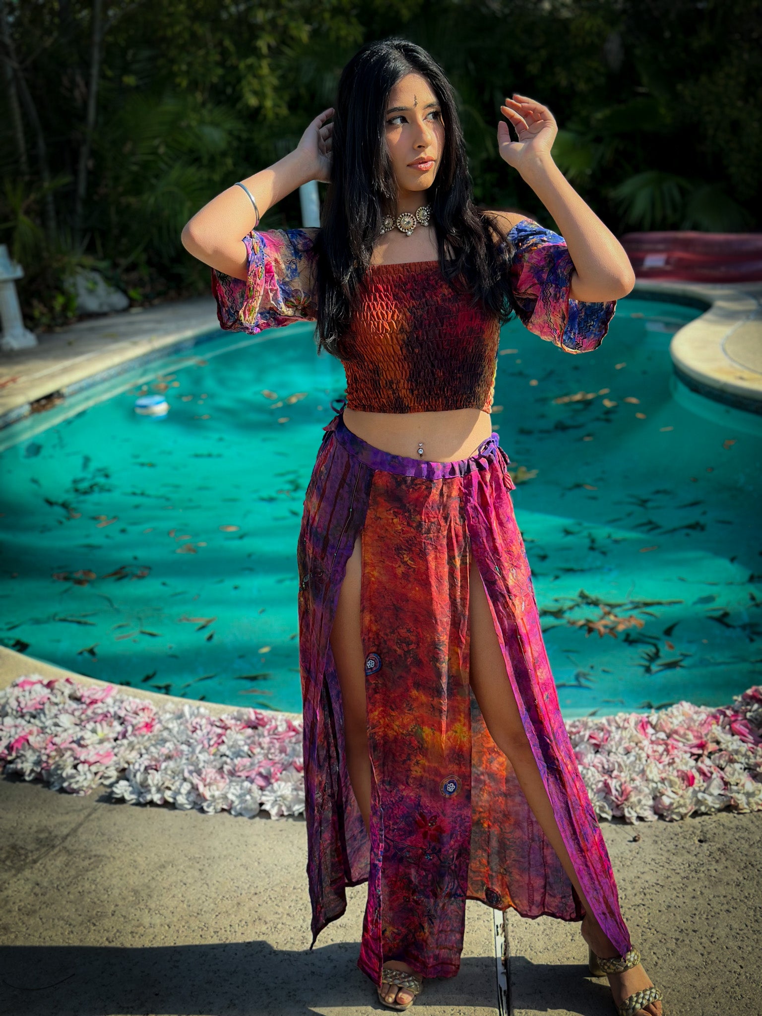 bohemian cosmos goddess set (sleeves are different lil more pink/brown)