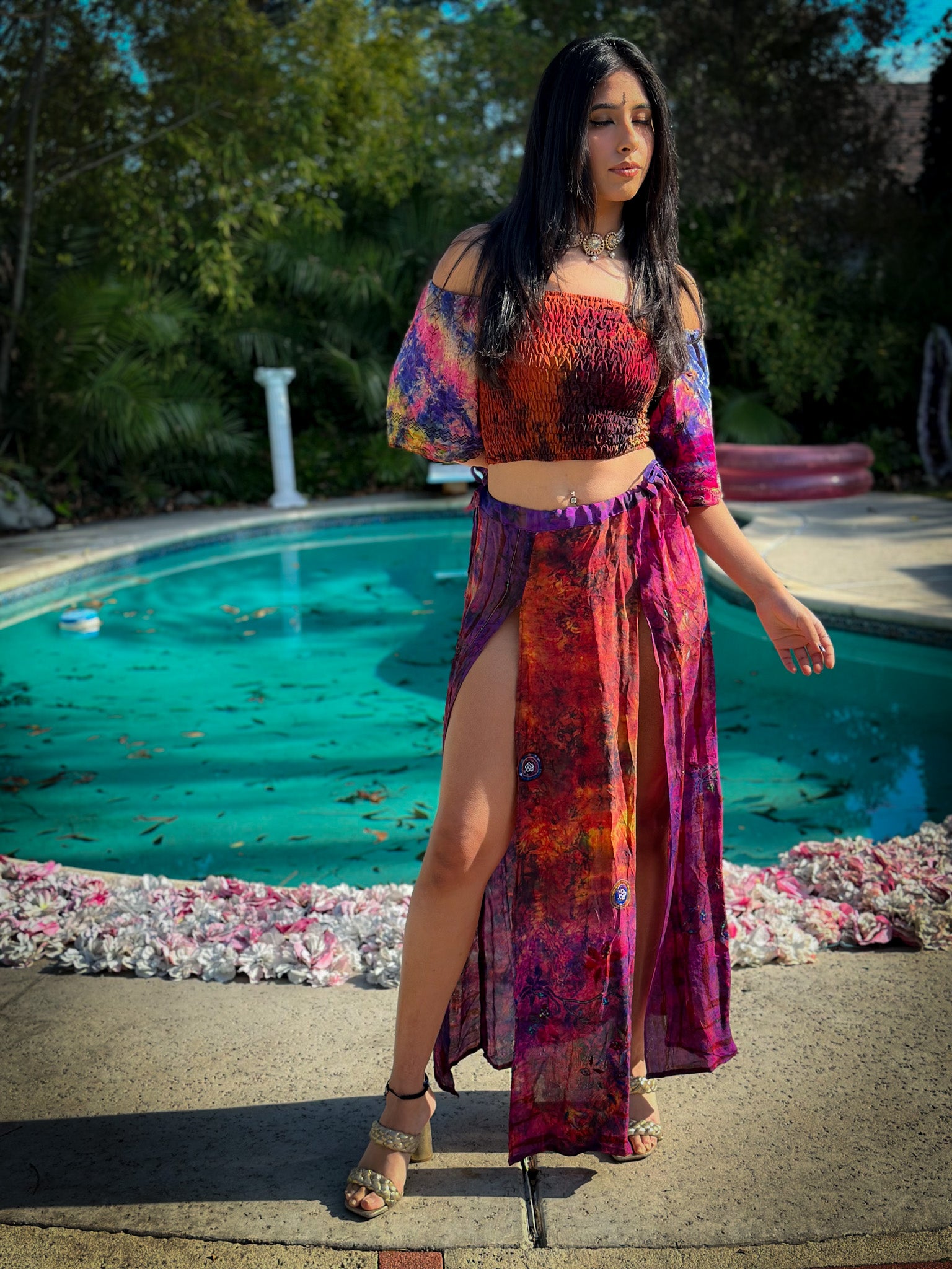 bohemian cosmos goddess set (sleeves are different lil more pink/brown)