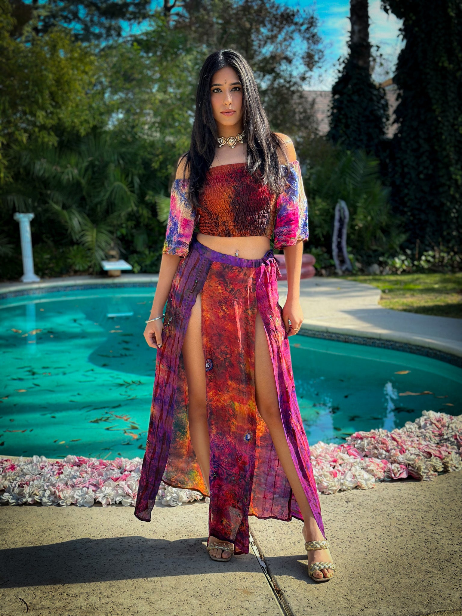 bohemian cosmos goddess set (sleeves are different lil more pink/brown)