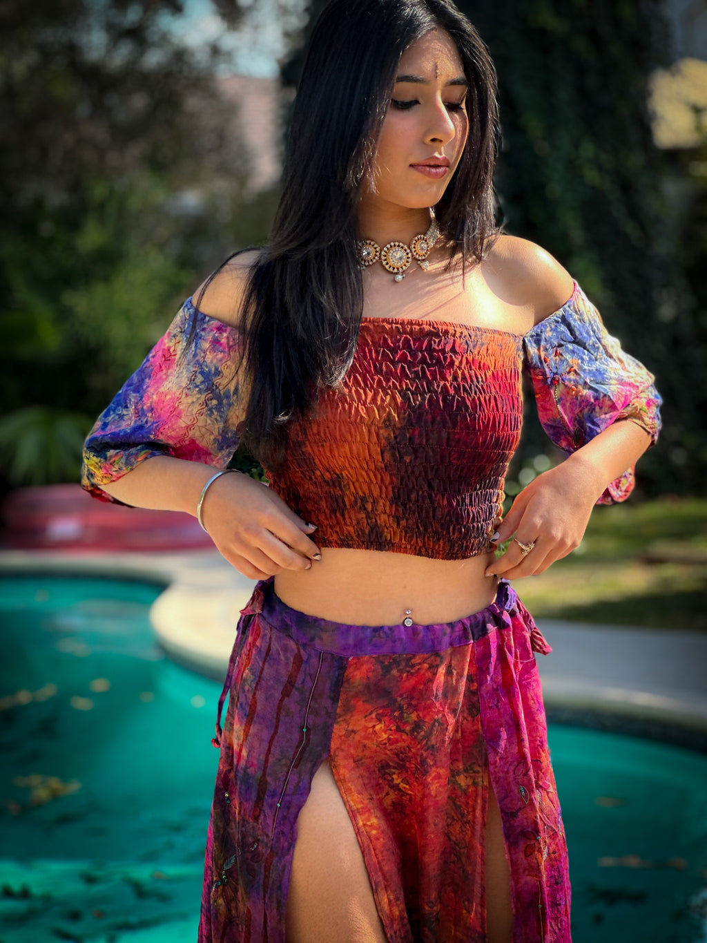 bohemian cosmos goddess set (sleeves are different lil more pink/brown)