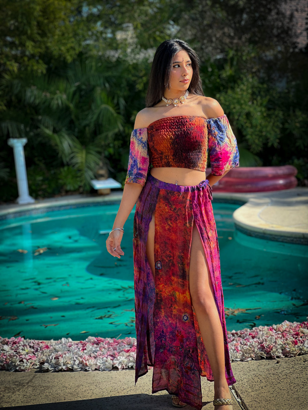 bohemian cosmos goddess set (sleeves are different lil more pink/brown)