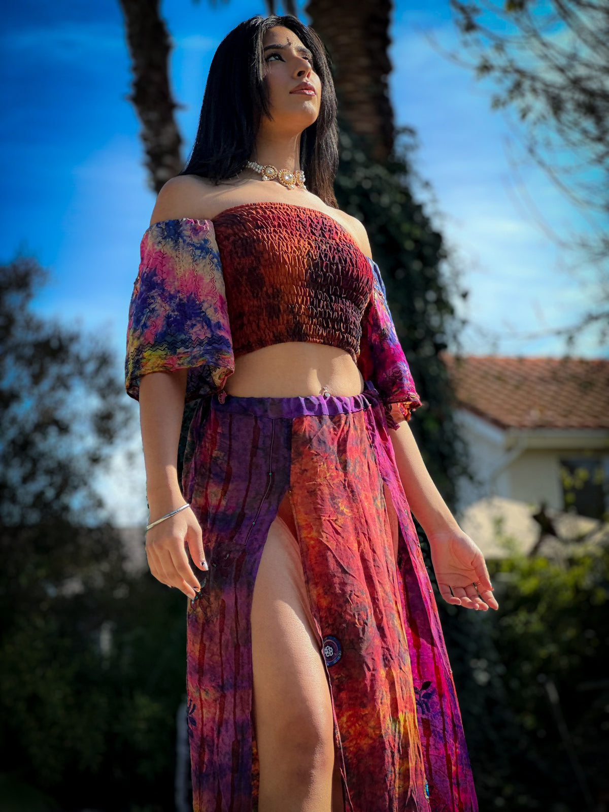 bohemian cosmos goddess set (sleeves are different lil more pink/brown)
