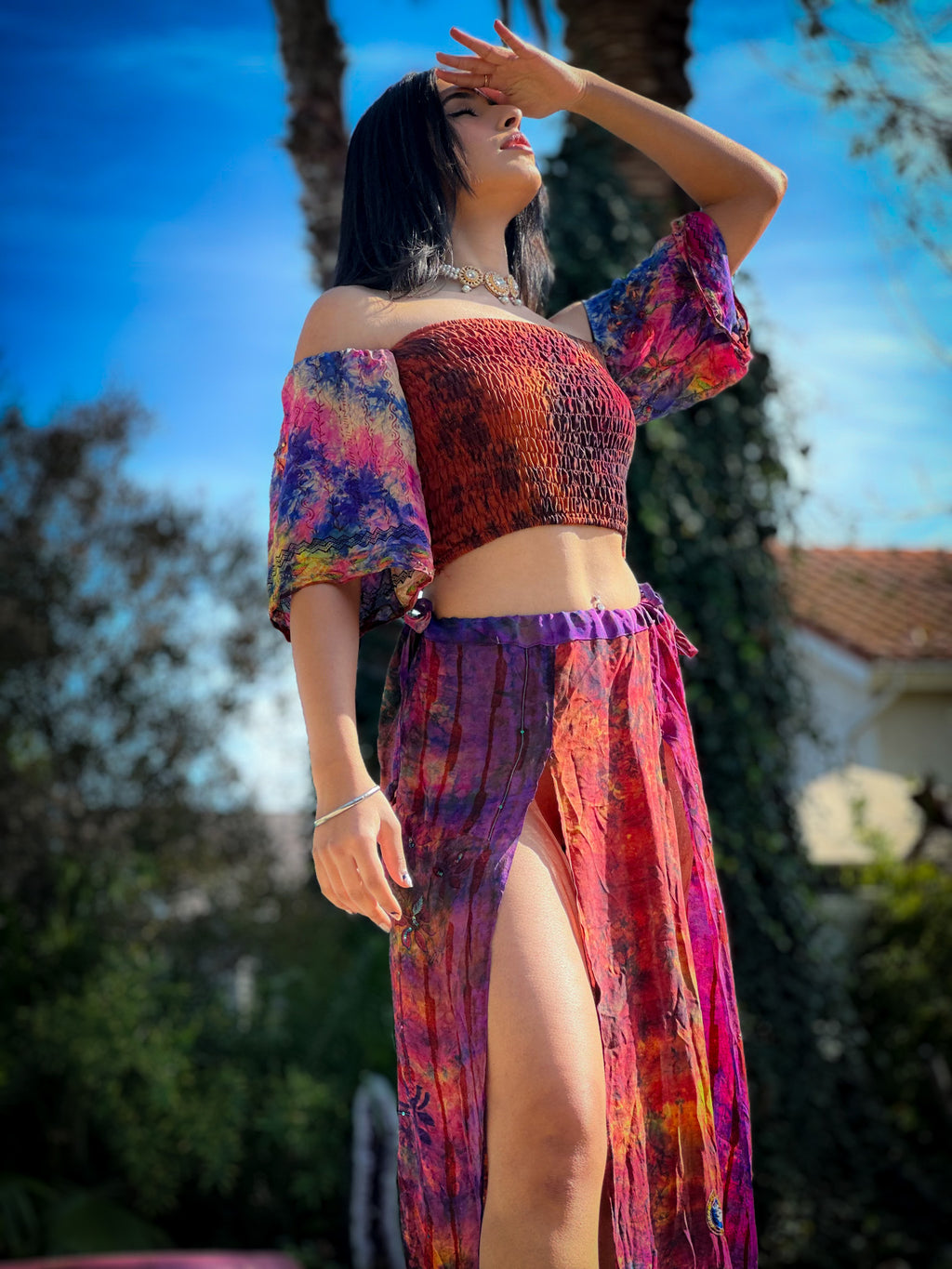 bohemian cosmos goddess set (sleeves are different lil more pink/brown)