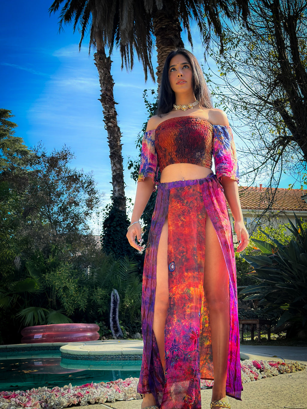 bohemian cosmos goddess set (sleeves are different lil more pink/brown)