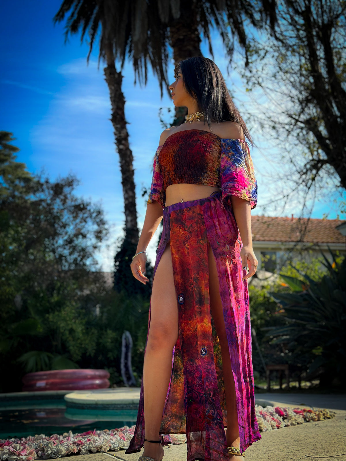 bohemian cosmos goddess set (sleeves are different lil more pink/brown)