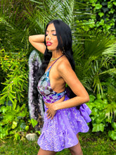 Load image into Gallery viewer, Lilac Flowers Micro Mini Skirt

