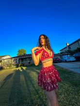 Load image into Gallery viewer, Golden Love Micro Mini Skirt Set
